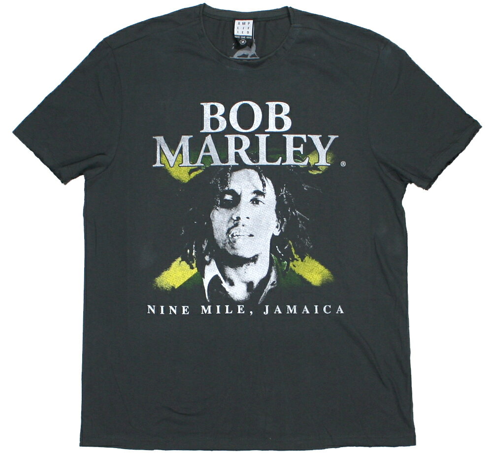 Rakuten - [Amplified] Bob Marley / Nine Mile, Jamaica Tee (Charcoal) - [アンプリファイド] ボブ・マーリー Tシャツ