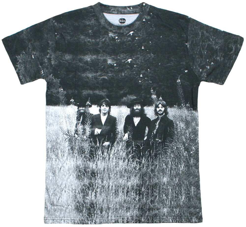 The Beatles / Tittenhurst Park Final Photo Session Tee 4 (Black/White All Over Print) - ザ・ビートルズ Tシャツ