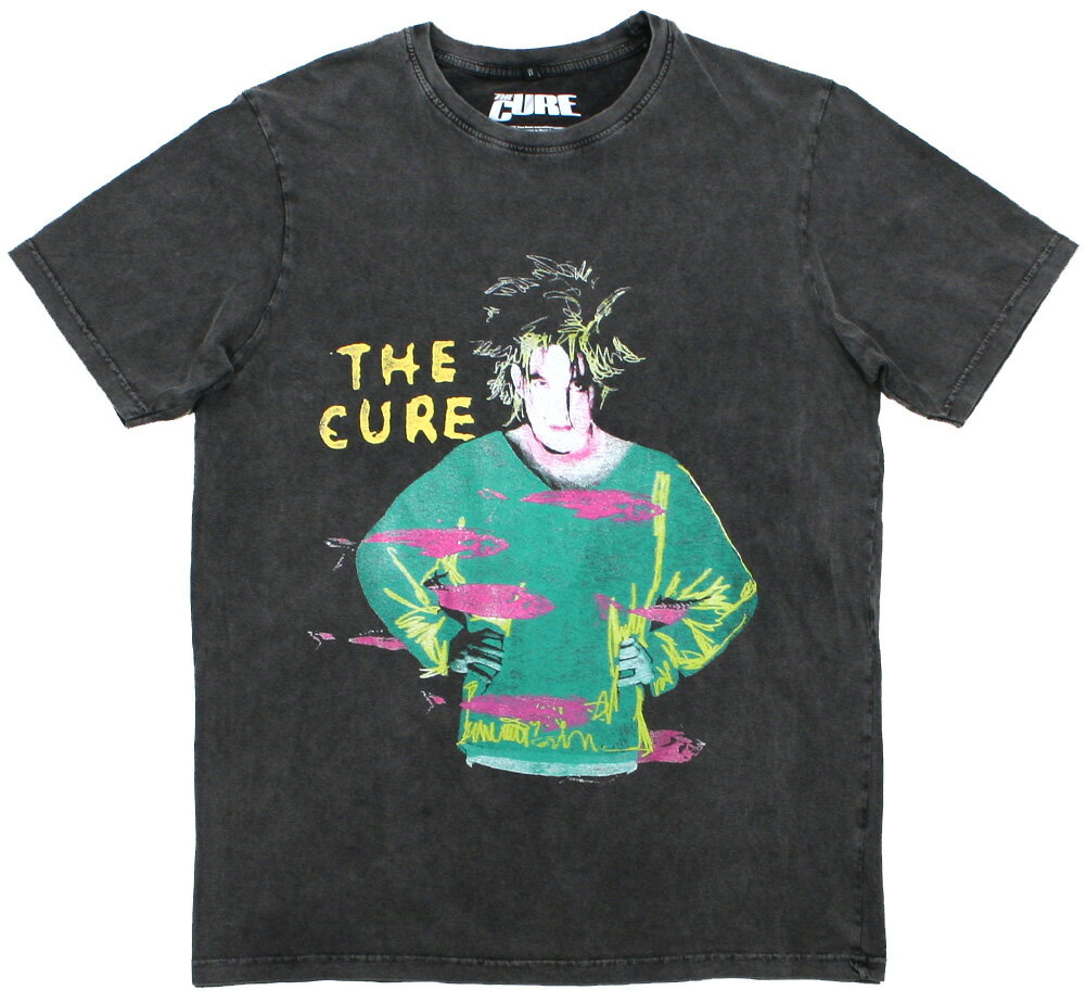 The Cure / The Beach Party Tour Stone Wash Tee 2 (Charcoal Grey) - ザ・キュアー Tシャツ