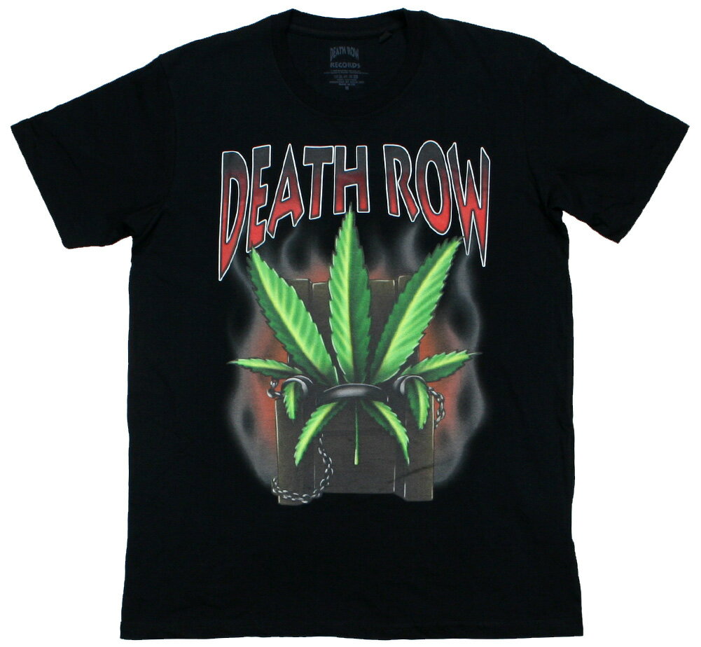 Death Row Records / Leaf Tee (Black) - デス ロウ レコード Tシャツ