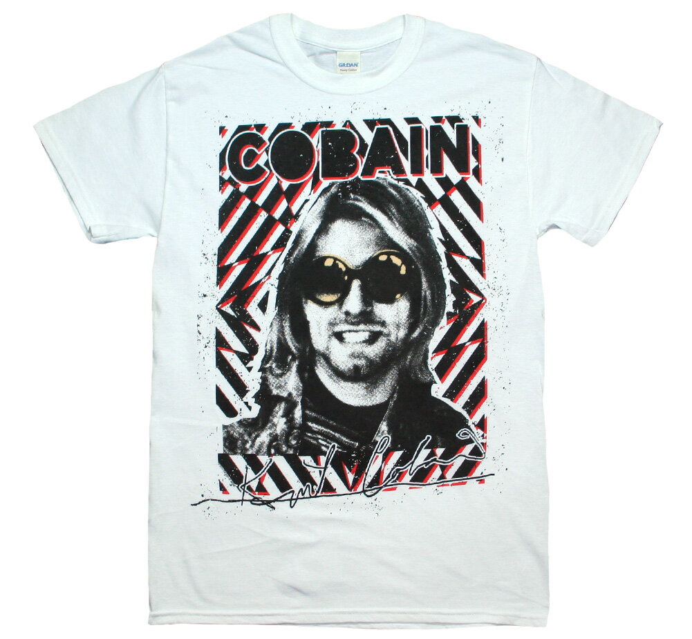 Kurt Cobain / Psychedelic Photo Tee (White) - カート・コバーン Tシャツ
