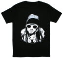 Kurt Cobain / Sunglasses Photo Tee 2 (Black) - カート・コバーン Tシャツ