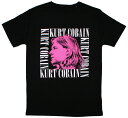 Kurt Cobain / Profile Tee 2 (Black) - カート・コバーン Tシャツ