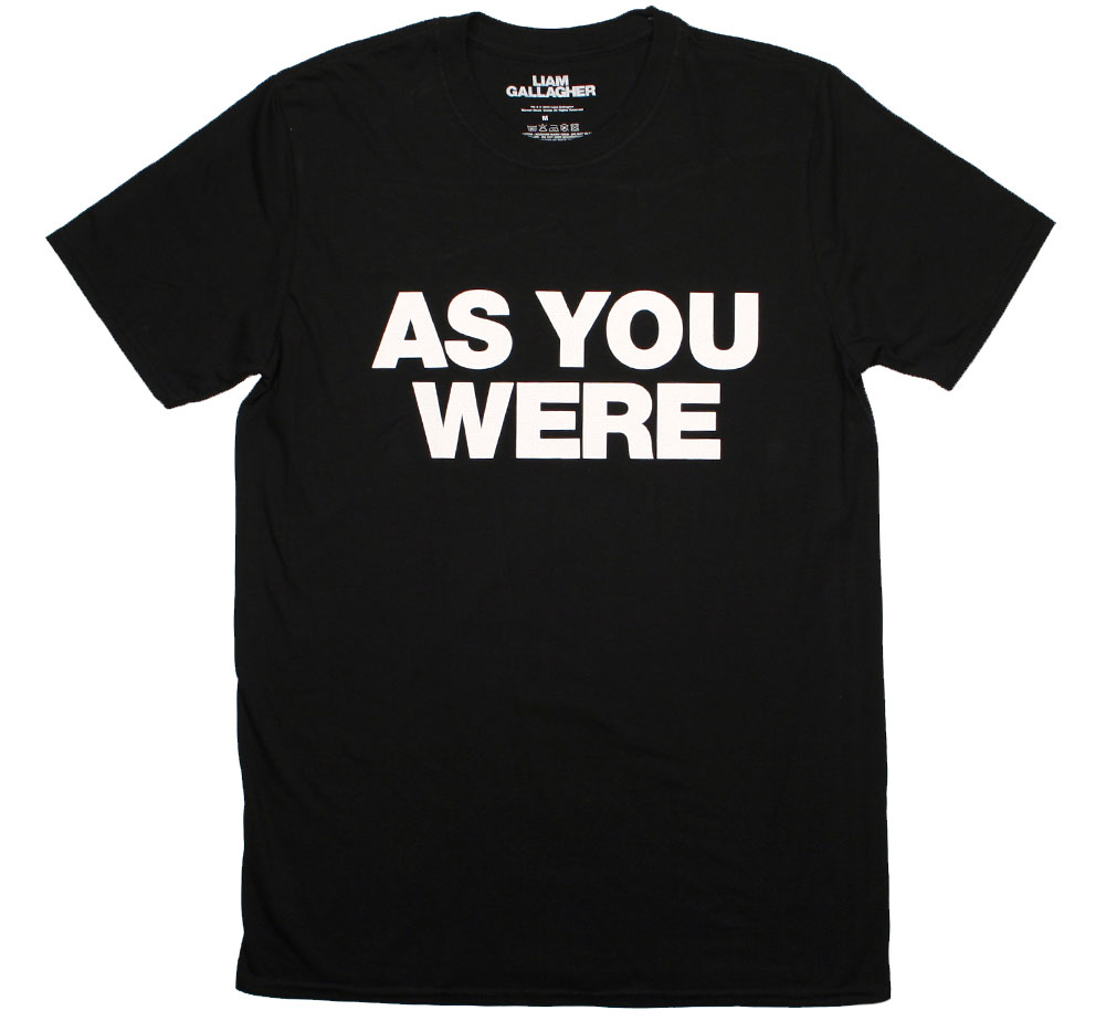 Liam Gallagher / As You Were Tee (Black) - リアム ギャラガー Tシャツ (オアシス)