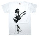 Led Zeppelin / Jimmy Page Playing Gibson EDS-1275 Tee (White) - レッド・ツェッペリン Tシャツ