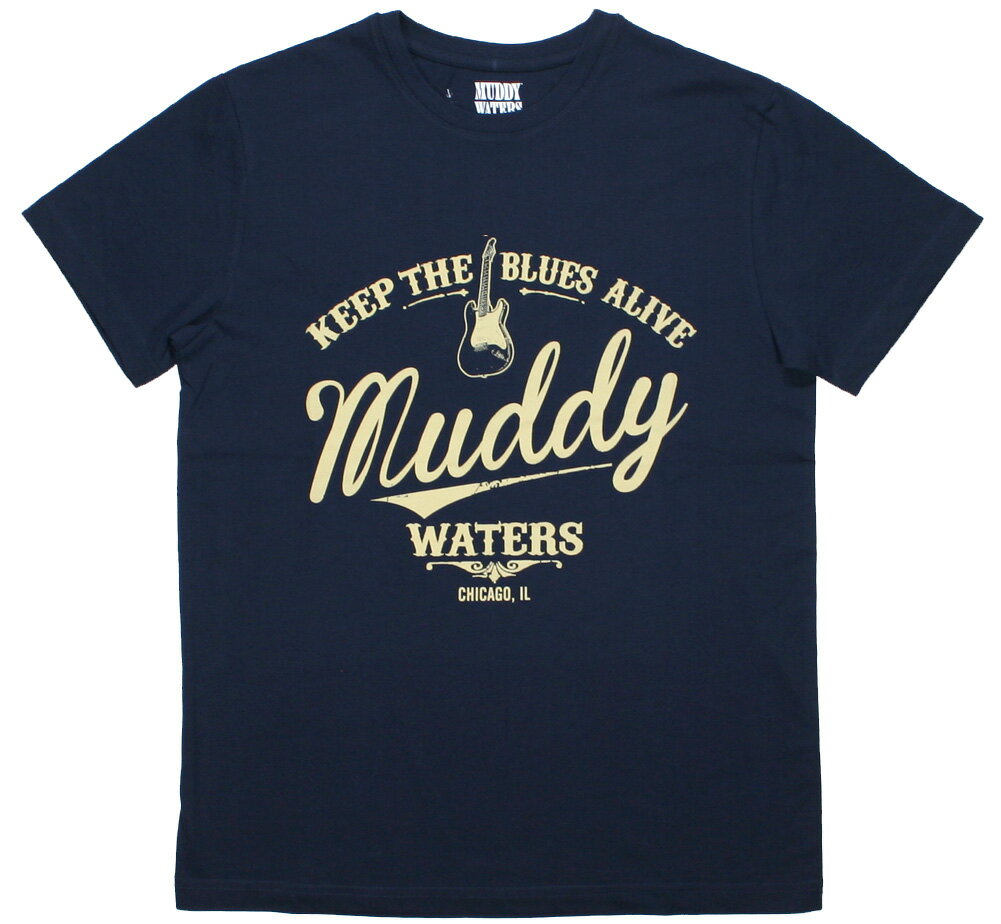 Muddy Waters / Keep The Blues Alive Tee 2 (Dark Navy) - マディ・ウォーターズ Tシャツ