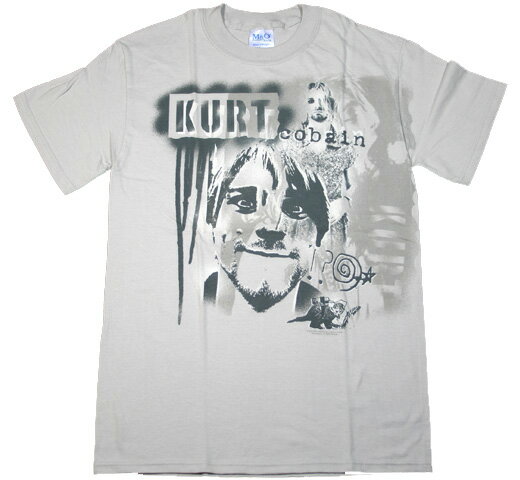 Rakuten - Kurt Cobain / Portrait Tee (Silver Gray) - カート・コバーン Tシャツ