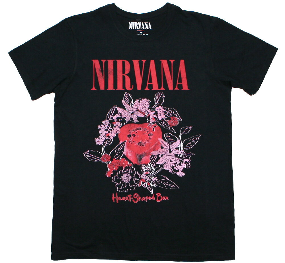 乐天商城 - Nirvana / Heart-Shaped Box Tee 4 (Black) [Premium Carbon] - ニルヴァーナ Tシャツ プレミアム・カーボン