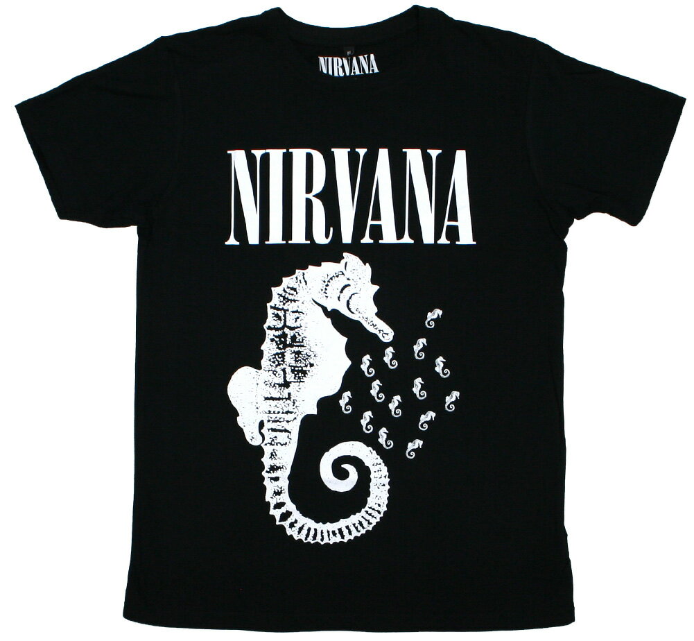 Rakuten - Nirvana / Seahorse Tee 4 (Black) [Premium Carbon] - ニルヴァーナ Tシャツ プレミアム・カーボン