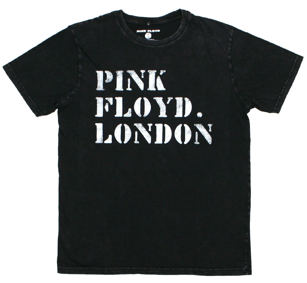 Rakuten - Pink Floyd / Stencil Stone Wash Tee (Vintage Black) - ピンク・フロイド Tシャツ