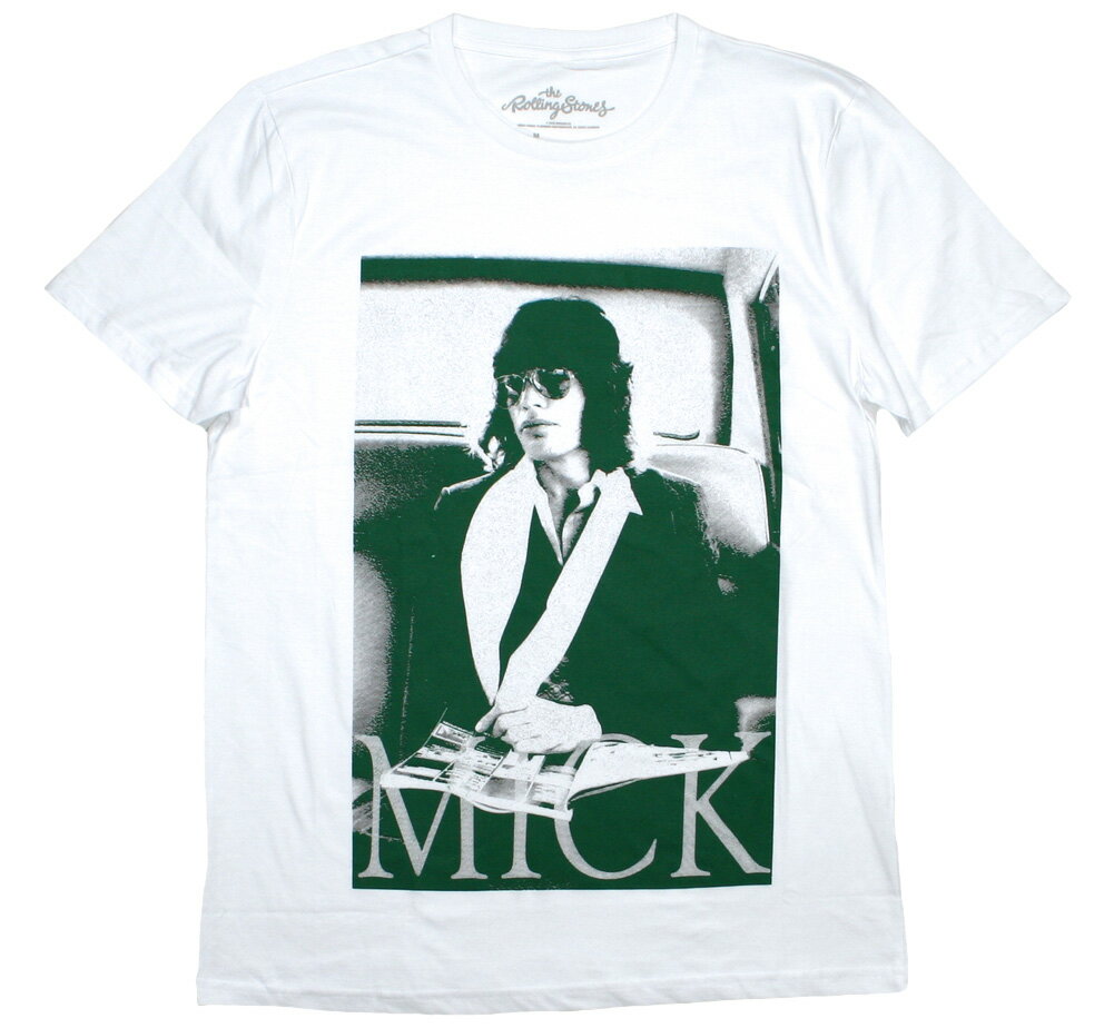 The Rolling Stones / Mick Jagger Photo Tee 1 (White) - ザ ローリング ストーンズ Tシャツ ミック ジャガー Tシャツ