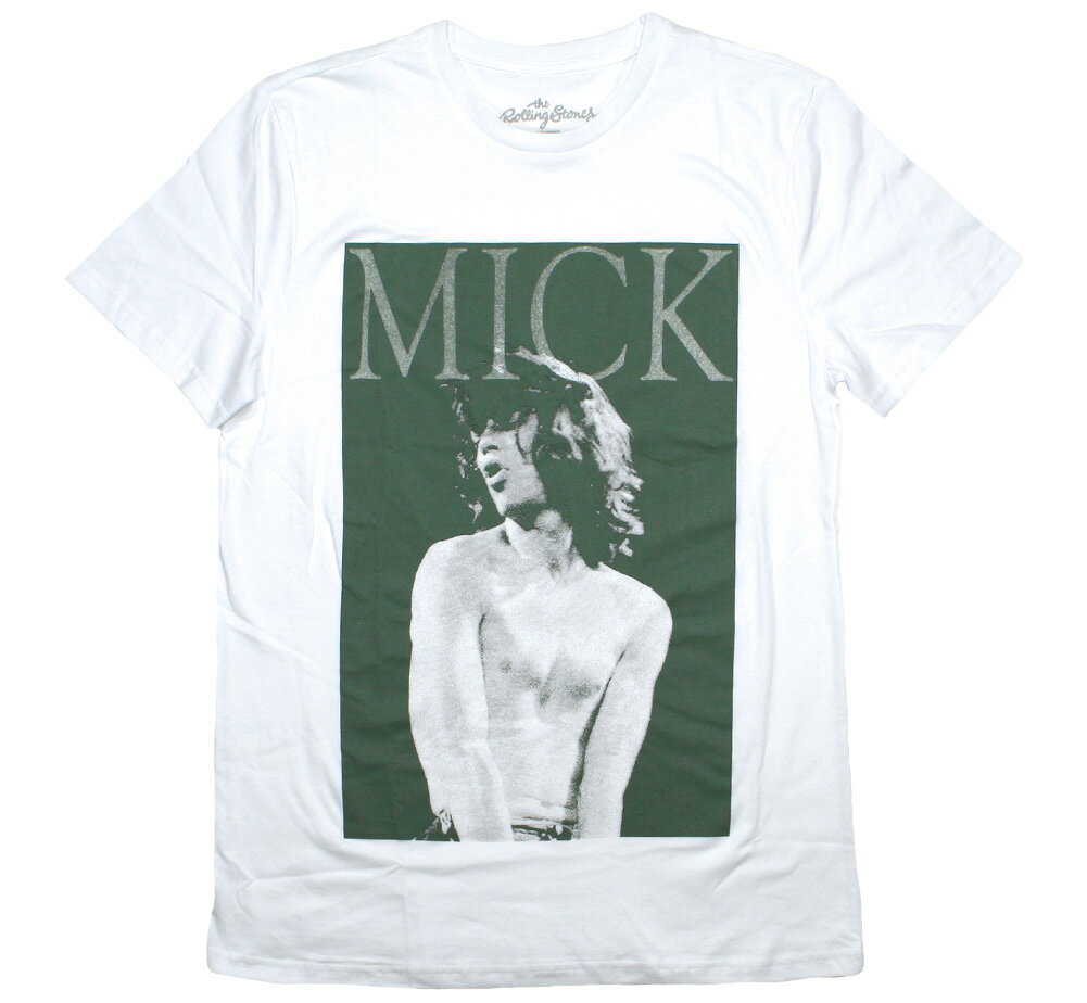 The Rolling Stones / Mick Jagger Photo Tee 2 (White) - ザ ローリング ストーンズ Tシャツ ミック ジャガー Tシャツ