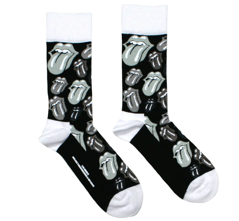 The Rolling Stones / Outline Tongues Socks 2 (Grey) - ザ・ローリング・ストーンズ ソックス