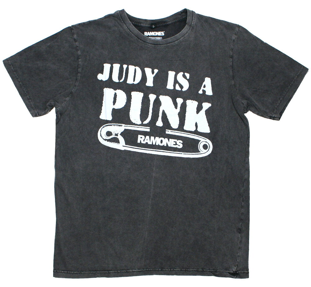 Ramones / Judy Is a Punk Stone Wash Tee (Charcoal Grey) - ラモーンズ Tシャツ