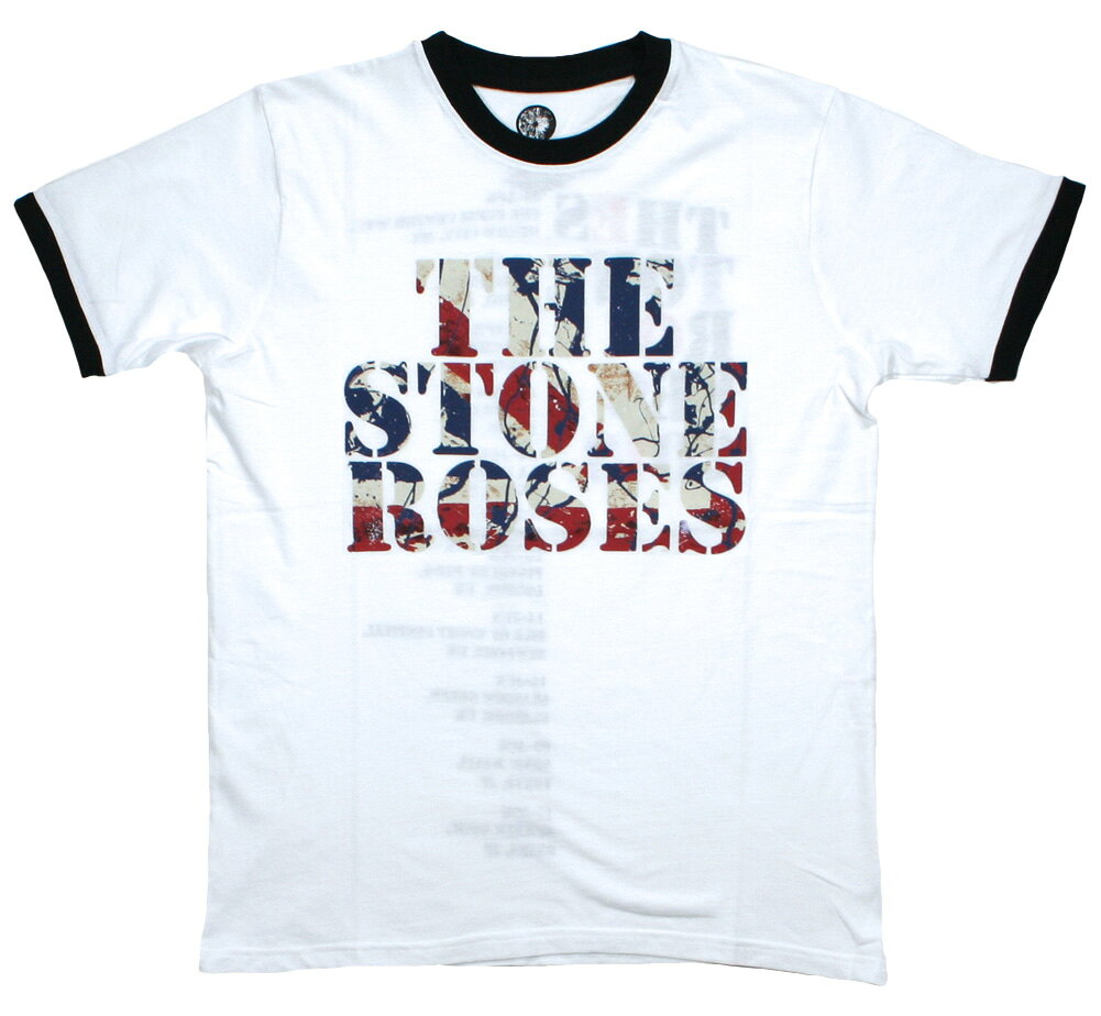 Rakuten - The Stone Roses / Tour 2013 Ringer Tee 2 (White/Black) - ザ・ストーン・ローゼズ Tシャツ