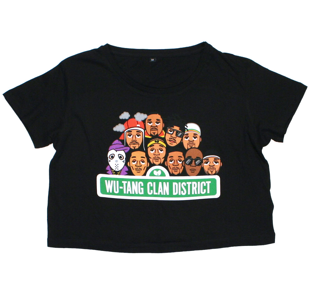 Wu-Tang Clan / Sesame Street Crop Tee (Black) (Womens) - ウー タン・クラン Tシャツ