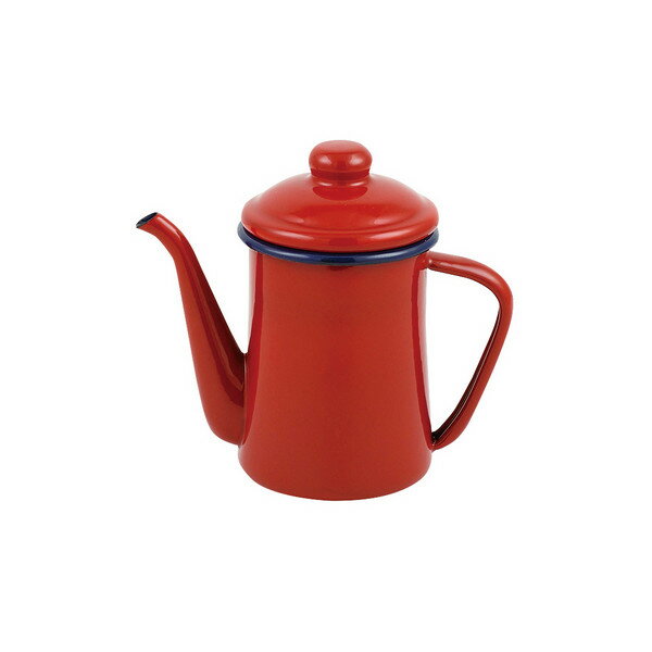 パール金属 ジャストサイズ ホーローコーヒーポット 600ml レッド HB-4412 [ガス火用/PEARL]