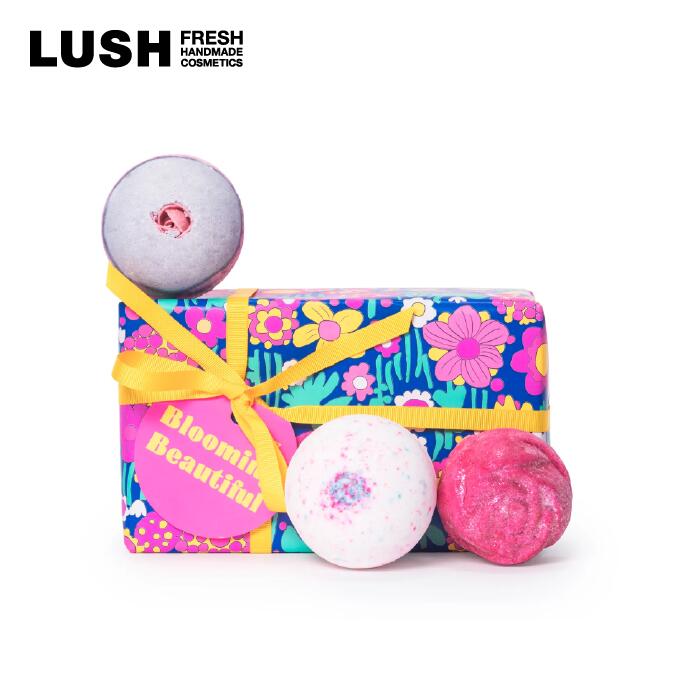 LUSH ラッシュ 公式 ブルーミング ビューティフル バスボム バブルバー 泡風呂 入浴剤 ギフト セット プレゼント ローズジャム フローラル 手作り コスメ コフレ