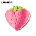 LUSH ラッシュ 公式 ベリークランブル バブルバー 入浴剤 泡風呂 ホワイトデー プレゼント向け 限定 ハート イチゴ オーガニック カカオバター かわいい コスメ