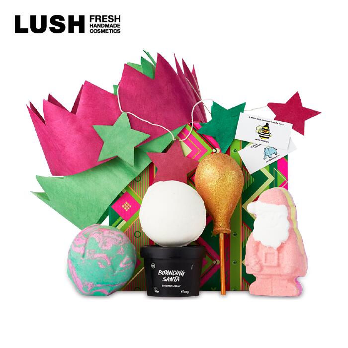 LUSH ラッシュ 公式 パーティータイム！ ギフト セット クリスマス プレゼント 限定 バスボム バブルバー 泡風呂 入浴剤 シャワージェリー ボディソープ サンタ グッズ コフレ