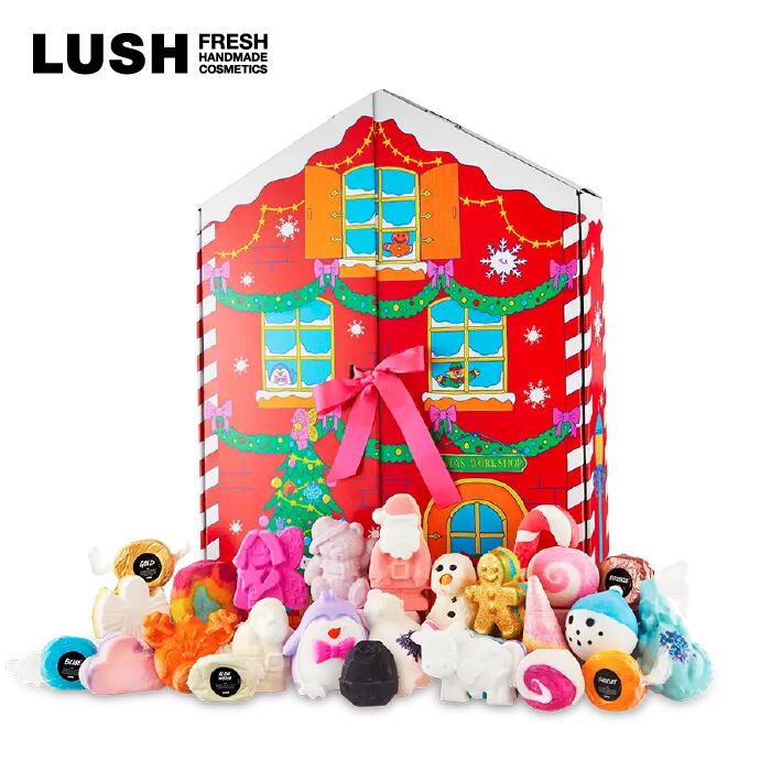 LUSH ラッシュ 公式 バッズ アドベントカレンダー ギフト セット クリスマス プレゼント 限定 バスボム バブルバー 入浴剤 泡風呂 ソープ サンタ トナカイ 保湿 コフレ 2023