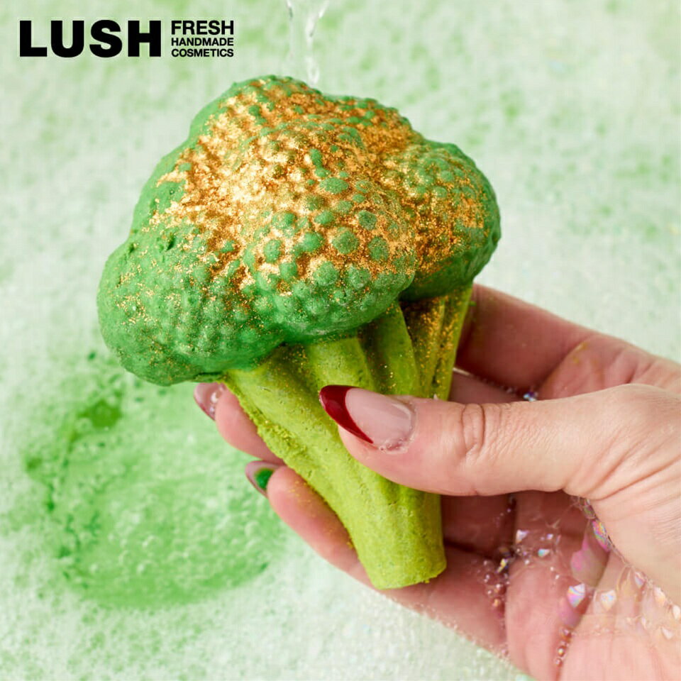 LUSH スパークリーグリーンツリー バブルバー クリスマス 限定 2025 泡風呂 入浴剤 オレンジ ベルガモット かわいい ヴィーガン コスメ ラッシュ 公...