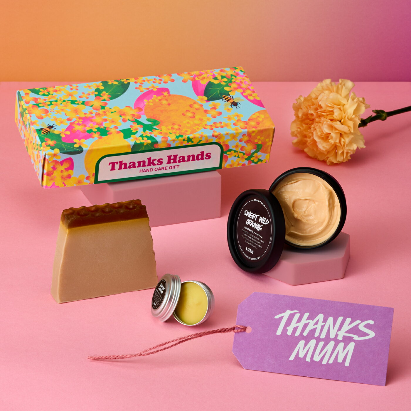 【 母の日 入浴剤ギフト 】 LUSH サンクスハンズ ハンドケア ギフト プレゼント 石鹸 ハンドクリーム みつばちマーチ 檸檬の指先 スイートワイルドシトラス コスメ コフレ セット ラッシュ 公式 母の日 プレゼント 花以外