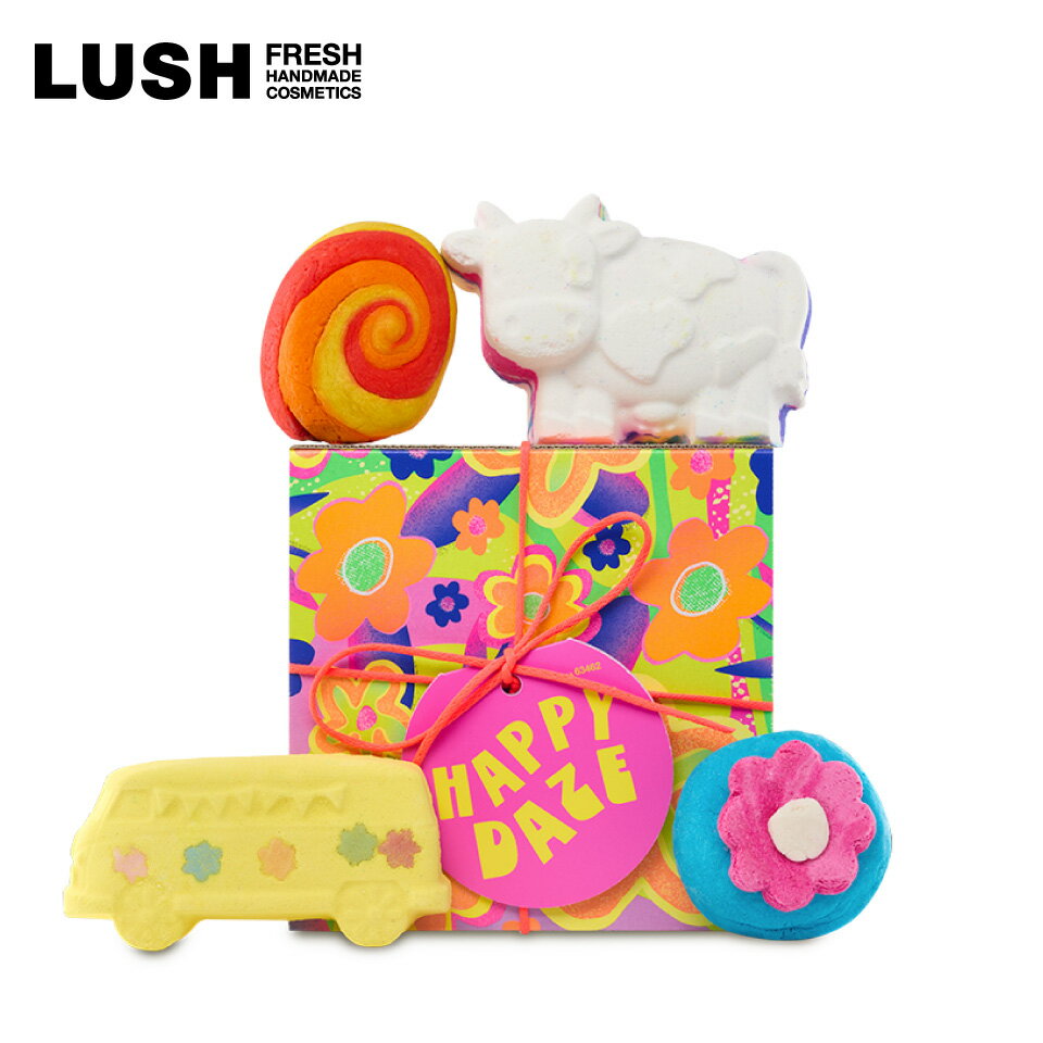 公式 LUSH ハッピーデーズ ギフトセット バスボム バブルバー セット 入浴剤 泡風呂 ギフト 誕生日 プレゼント かわいい おしゃれ ヴィーガン 自然派 ...