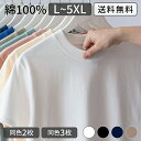 楽天ラッシュライフ　楽天市場店Tシャツ 大きいサイズ 【2枚 or 3枚セット】【4/24 20時- P5倍!| 1,500円以上100円OFFクーポン!】 メンズ レディース 無地 半袖 綿 100 ％ お得な同色2-3枚セット インナー 透けにくい 白 ホワイト ブラック ユニセックス Tシャツ コットン 紺 茶色