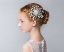 【送料無料】子供髪飾り リーフ パール 小花モチーフ カチューシャ ウエディング ヘッドドレス フラ ...