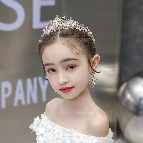 子供髪飾り 花 リーフ パール 小花モチーフ カチューシャ ウエディング ヘッドドレ...