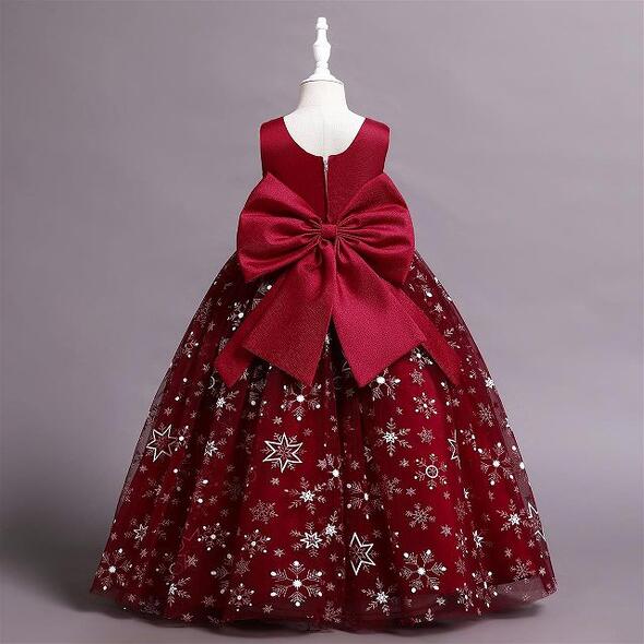 子供ドレス　ピアノ発表会ドレス　子供フォーマルドレス　フラワーガール　ピンク　ネイビー　ワインレッド　子供服　女の子ドレス　プリンセスドレス　コンクールドレス　お誕生会　結婚式ドレス　キッズドレス　110cm~160cm 2