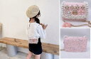 【送料無料】子供鞄 パーティーバッグ ハンドバッグ オケージョン キッズ ジュニア 女の子ポシェット ショルダーバッグ フラワー小銭入れ 鞄 ホワイト ピンク ...