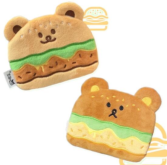 Pochettes - 【送料無料】ミニポシェット　首かけバック　小銭入れ　ハンバーガーポーチ　斜めバッグ ショルダーバッグ 子供 女の子バッグ 斜め掛け 小さなバッグ 軽量 萌え萌え おしゃれ