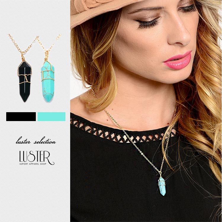 【メール便不可】〈アウトレット〉【ラッピング可】クリスタルタイプ ワイヤーチェンネックレス/インポートアクセサリー 海外インポート LA 西海岸 20代 30代...