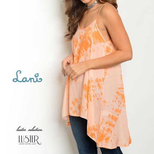 【SS20】【メール便可】〈Lani california〉オレンジ・タイダイ・チュニック/インポートトップス 海外インポート LA 西海岸 20代 30代 40代 プチプラ クーポン対応 4980 【SS20】【メール便可】〈Lani california〉オレンジ・タイダイ・チュニック/インポートトップス 海外インポート LA 西海岸 20代 30代 40代 プチプラ クーポン対応 4980