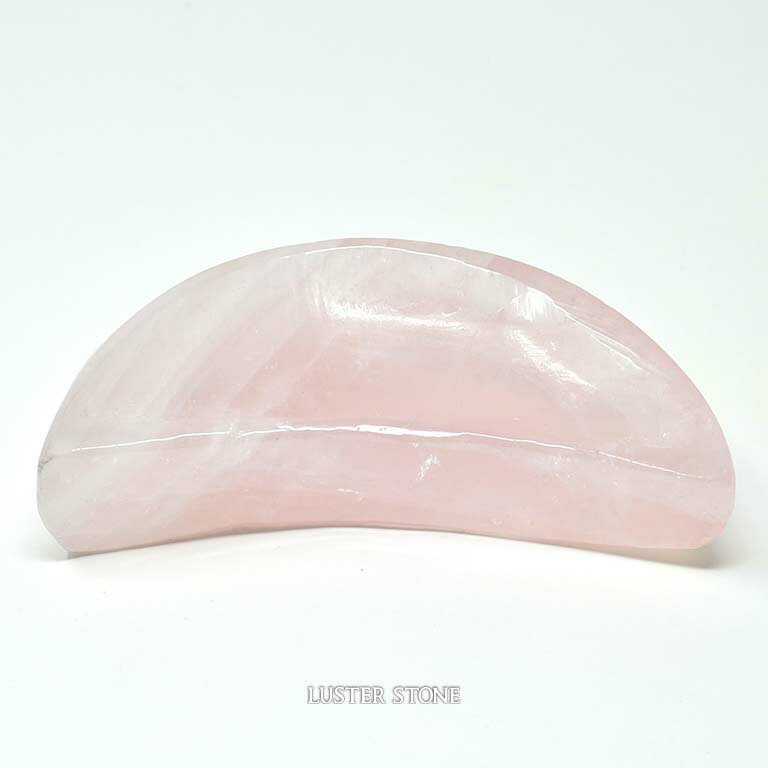 置物 マダガスカルローズクォーツ 月形 お皿 食器 パワーストーン 天然石...