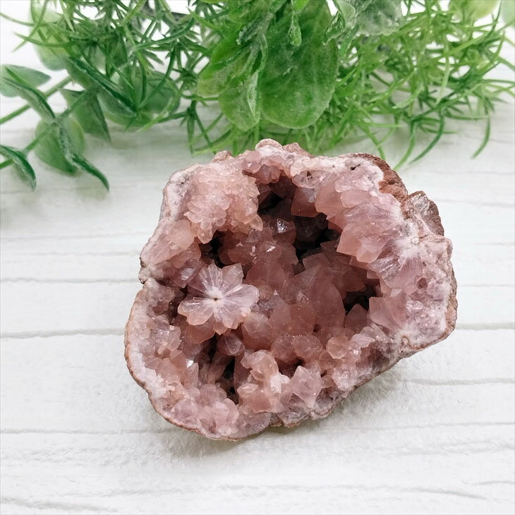 希少 ピンクアメジスト ジオードL 晶洞 置物 天然石 パワーストーン プレ...