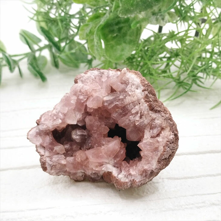 希少 ピンクアメジスト ジオードm 晶洞 置物 天然石 パワーストーン プレ...