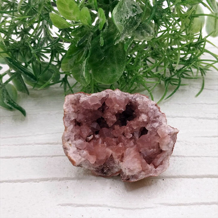 希少 ピンクアメジスト ジオード s 晶洞 置物 天然石 パワーストーン プレ...