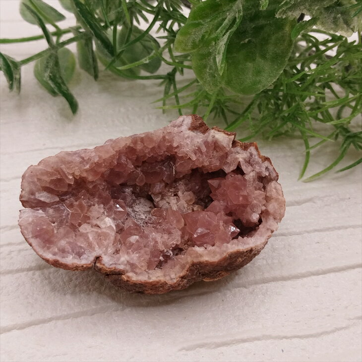 希少 ピンクアメジスト ジオードs 晶洞 置物 天然石 パワーストーン プレ...