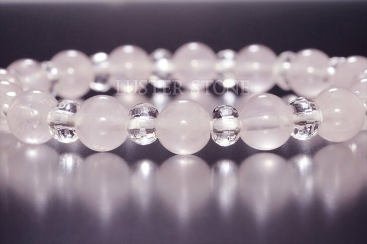 パワーストーン 天然石 ブレスレット レディース ローズクォーツ クォーツカットボタン プレゼント 開..