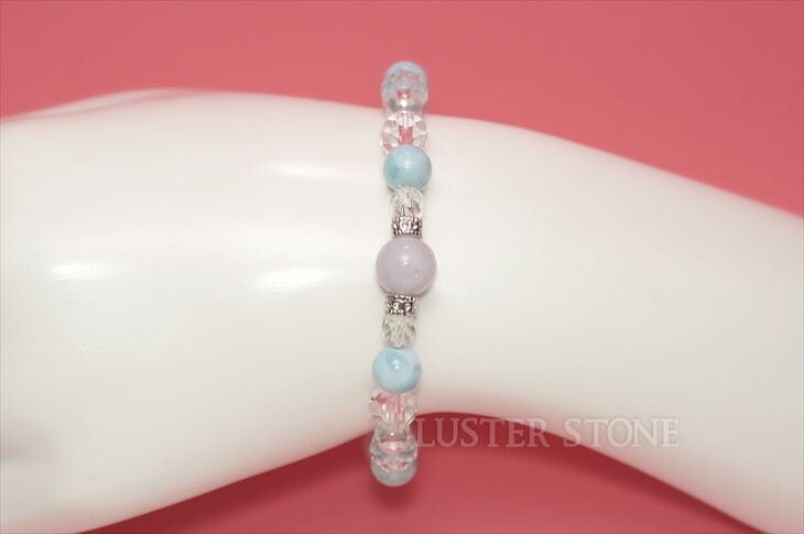 パワーストーン 天然石 ブレスレット レディース紫翡翠 ラリマー オーラクォーツ プレゼント 開運 ギフト