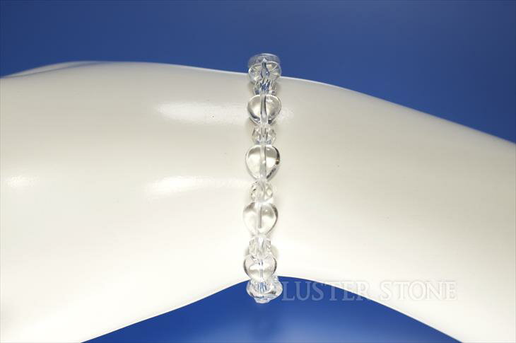 パワーストーン 天然石 ブレスレット レディース クォーツ（ハート） クォーツミラーカット プレゼント 開運 ギフト