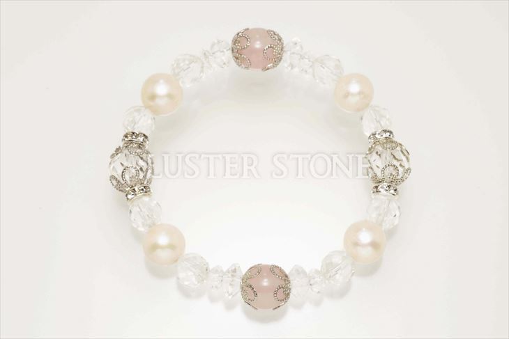 ローズクォーツ 淡水パール クォーツ パワーストーン 天然石 ブレスレット レディース プレゼント 開運 ギフト