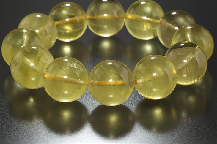 パワーストーン 天然石 ブレスレット 希少 非加熱 シトリンファントムクォーツ 18.5mm プレゼント 開運 ギフト レディース