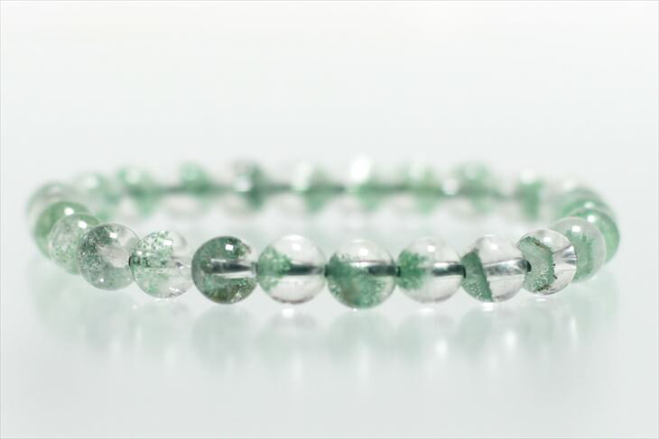 パワーストーン 天然石 ブレスレット グリーンファントム 7.5mm SAグレード プレゼント 開運 ギフト レディース