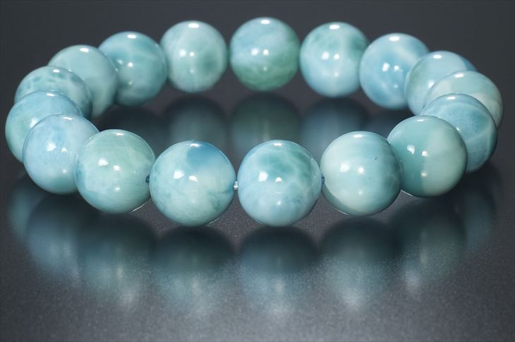 パワーストーン 天然石 ブレスレット ラリマー 12.5mm プレゼント 開運 ギフト レディース 水色