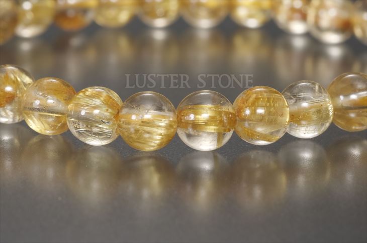 パワーストーン 天然石 ブレスレット タイチンルチルクォーツ 6mm プレゼント 開運 ギフト レディース