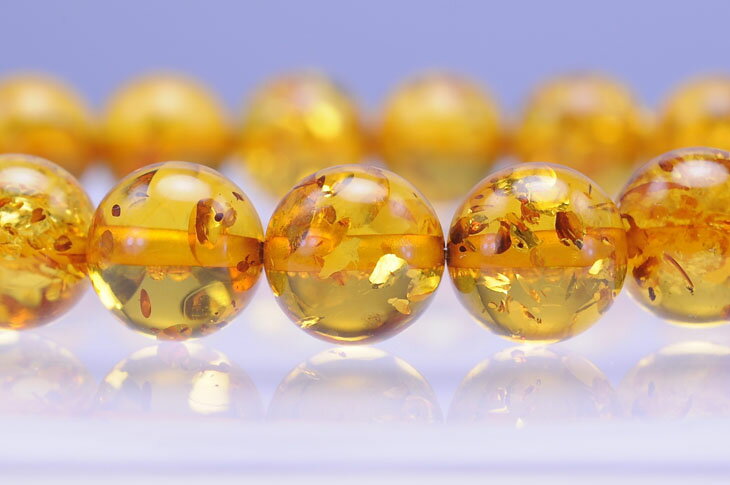 パワーストーン 天然石 ブレスレット アンバー(琥珀) 8mm プレゼント 開運 ギフト レディース